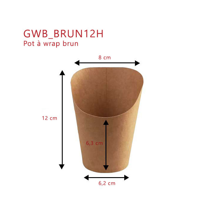 Pot wrap brun dimensions