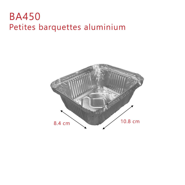 Petite barquette refermable Aluminium 500cc