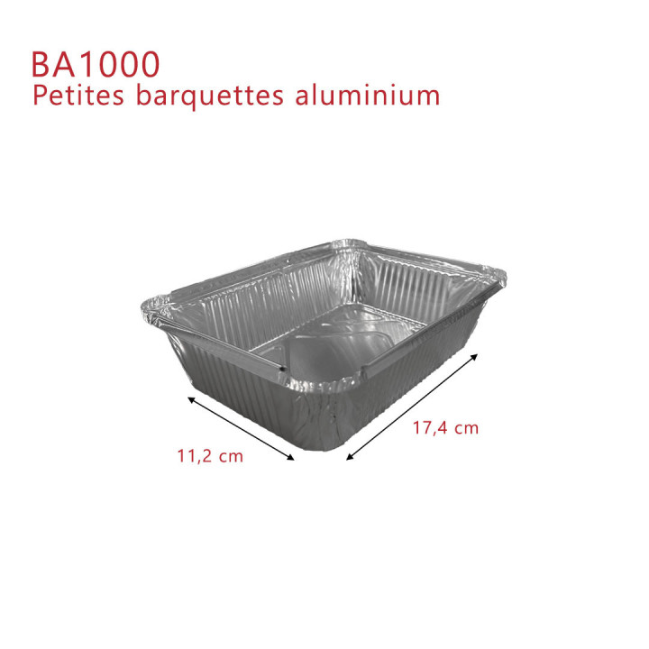 Petite barquette refermable Aluminium 1000cc