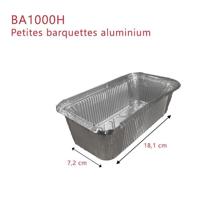 Petite barquette refermable Aluminium 1000cc H