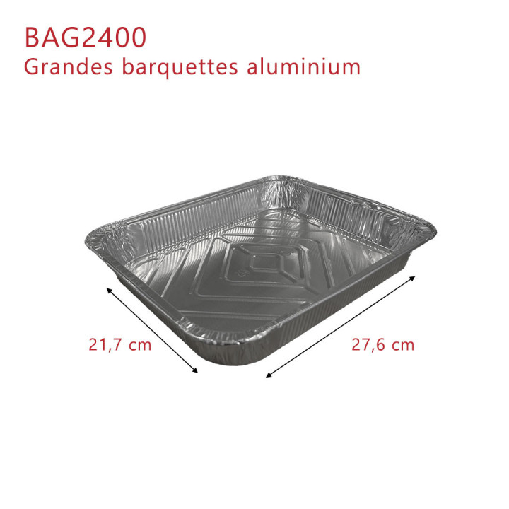 Grandes barquettes aluminium 2400cc