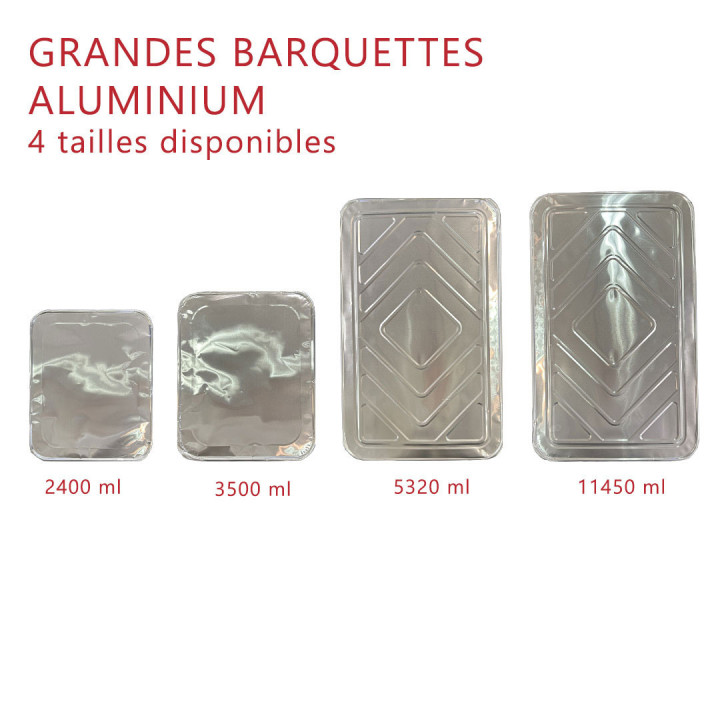 Grandes Barquettes Aluminium - Le Bon Emballage