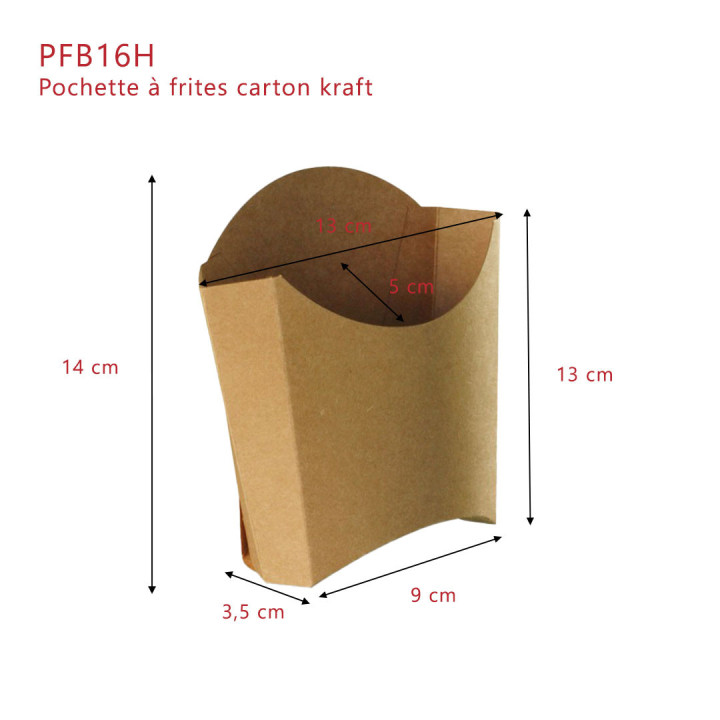 Pochette frites en kraft - Le Bon Emballage