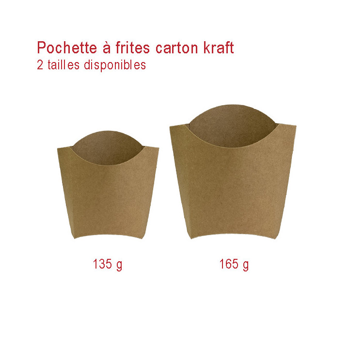 Pochette frites en kraft - Le Bon Emballage