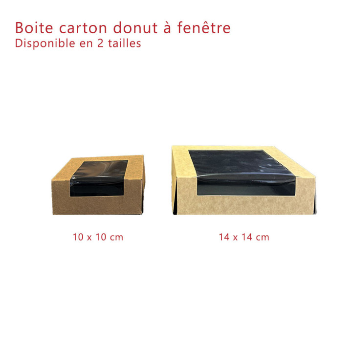 boite donut carton fenêtre modele
