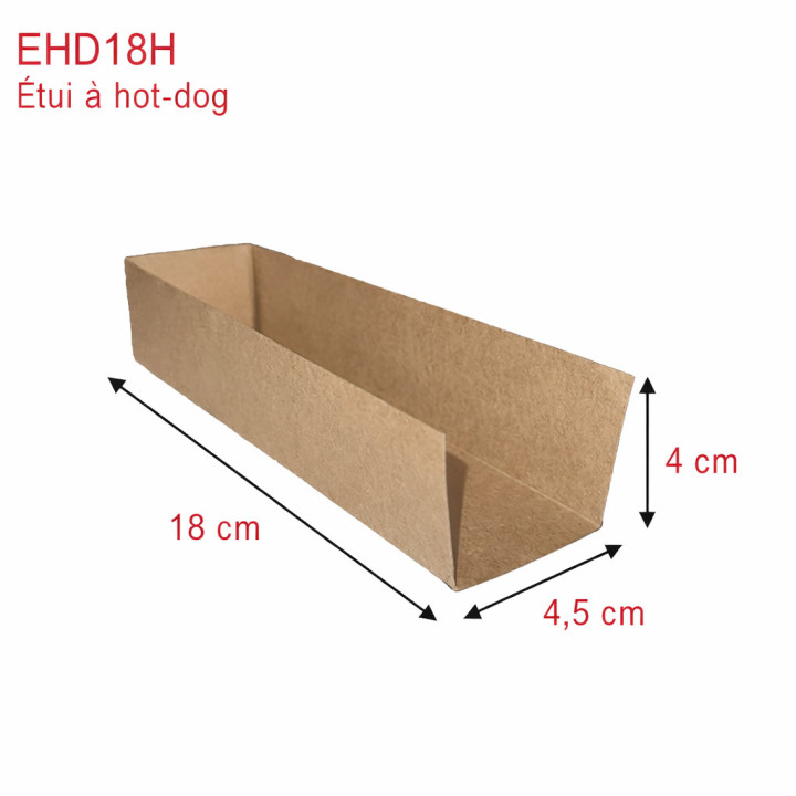 Etui hot-dog en carton dimensions