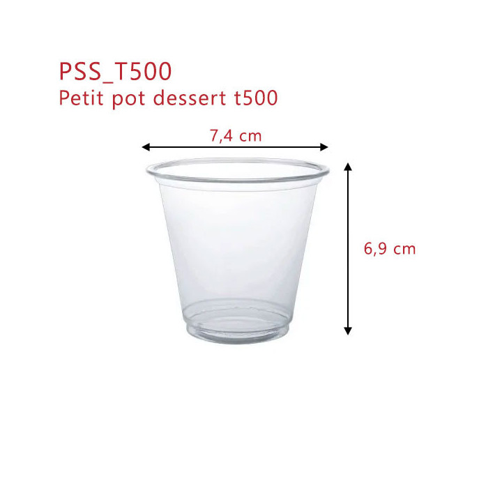 Pot dessert T500 - Le Bon Emballage Alimentaire Jetable