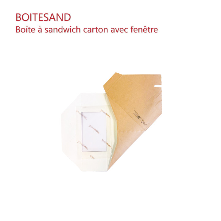 Boite sandwich à plat verso