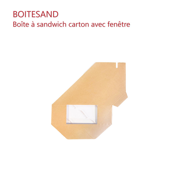 Boite sandwich à plat recto