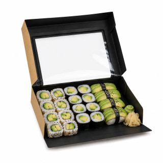 Plateau carton sushi