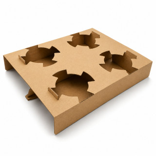 Porte gobelet 4 compartiments carton