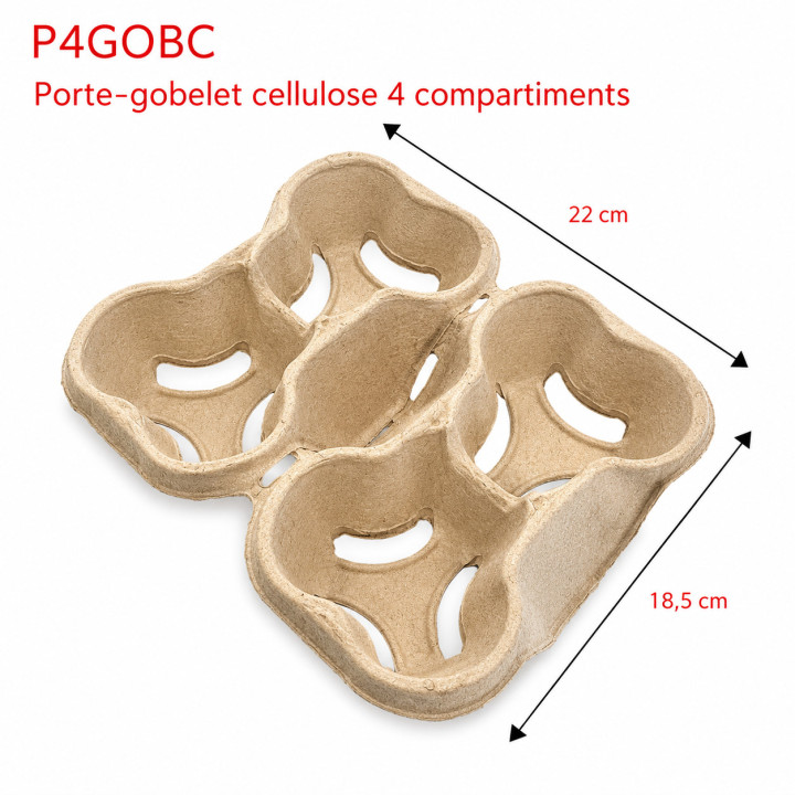 Porte-gobelet cellulose P4GOBC VIDE DIMENSIONS