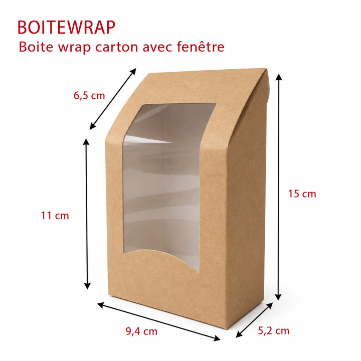 Boite carton wrap dimension
