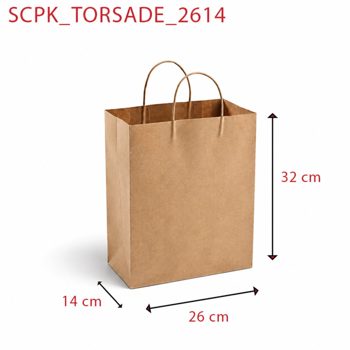 Sac Kraft SCPK-torsadé-2614 dimensions