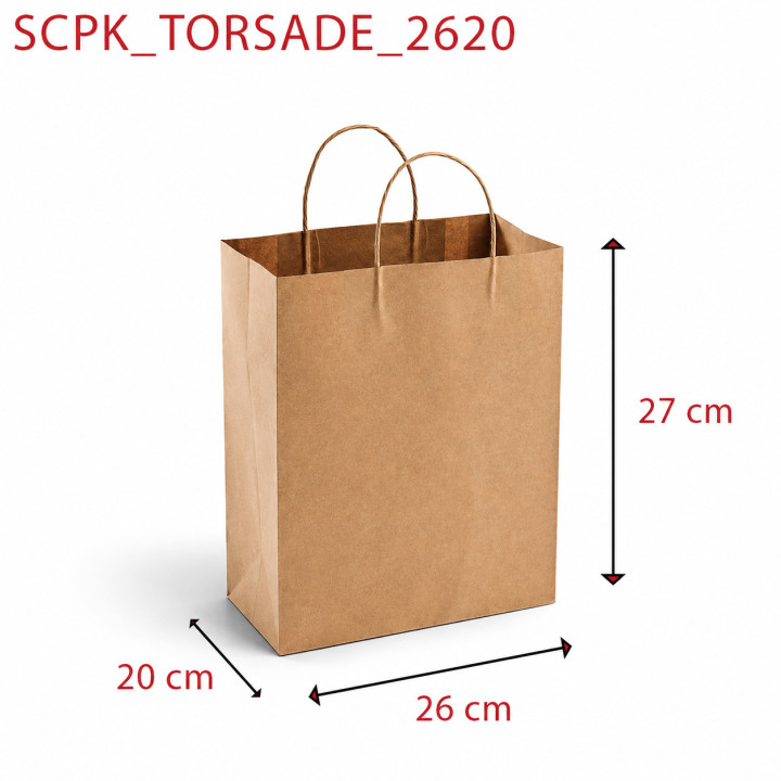 Sac Kraft SCPK-torsadé-2620 dimensions