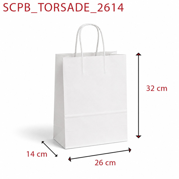 Sac Kraft SCPK-Torsadé-2614 dimensions