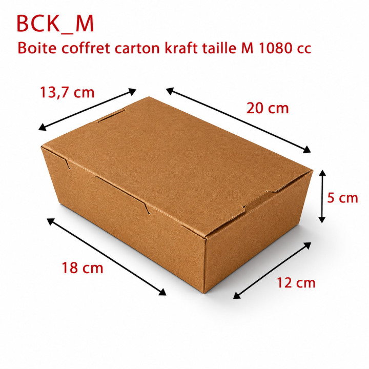 Boite Coffret Carton Kraft dimensions M