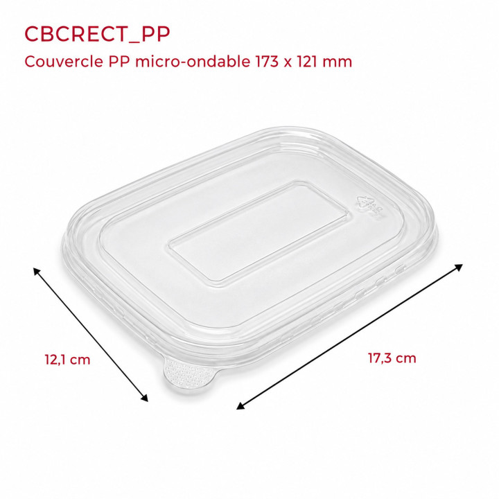 couvercle PP CBRECT_PP rectangle micro-ondable
