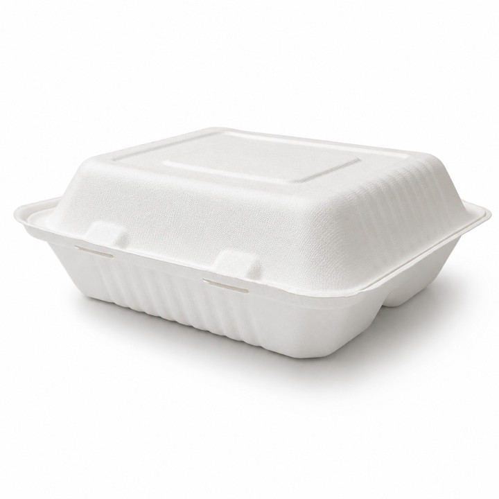 Barquette alimentaire pulpe compartimentée