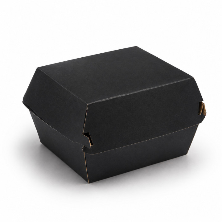 Boite burger carton noir fermé