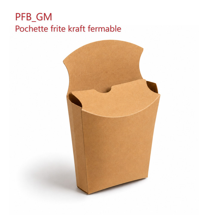 Pochette Frite Kraft Fermable 2