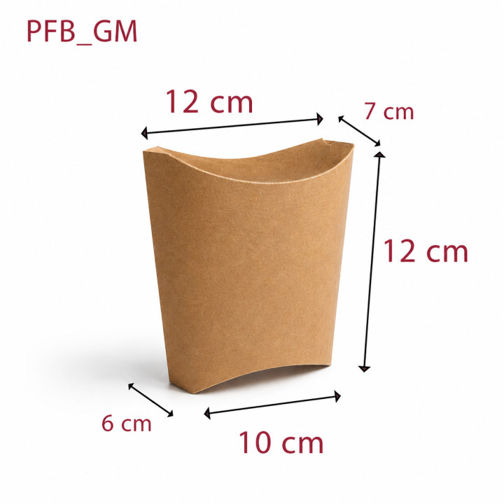 Pochette Frite Kraft Fermable dimensions 2