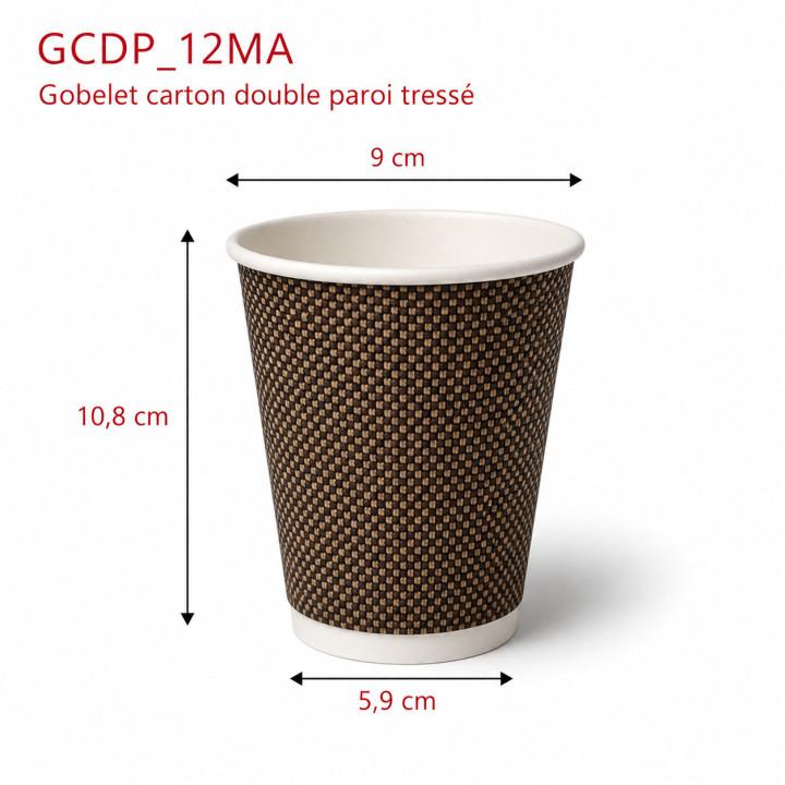 Gobelet-carton-brun-double dimensions