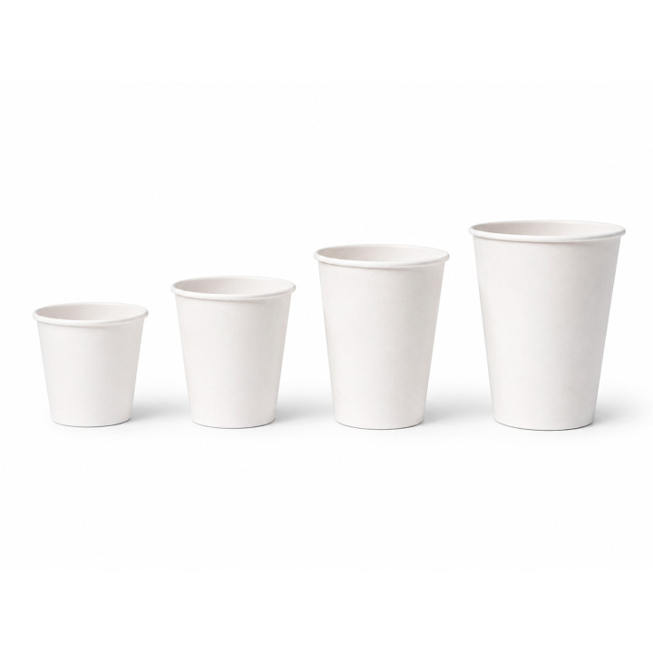 Gobelet carton blanc toutes tailles
