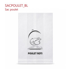 miniature Sac poulet papier blanc