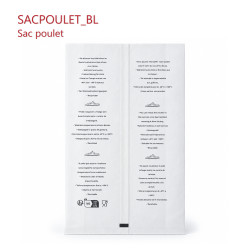 miniature Sac poulet papier blanc