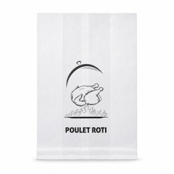miniature Sac poulet papier blanc