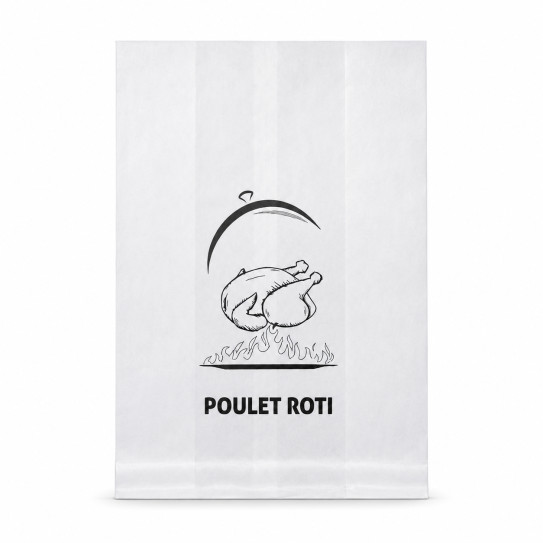 Sac poulet papier blanc neutre