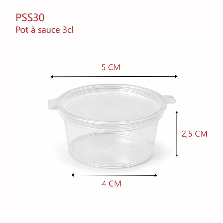 pot à sauce 3 cl - dimensions