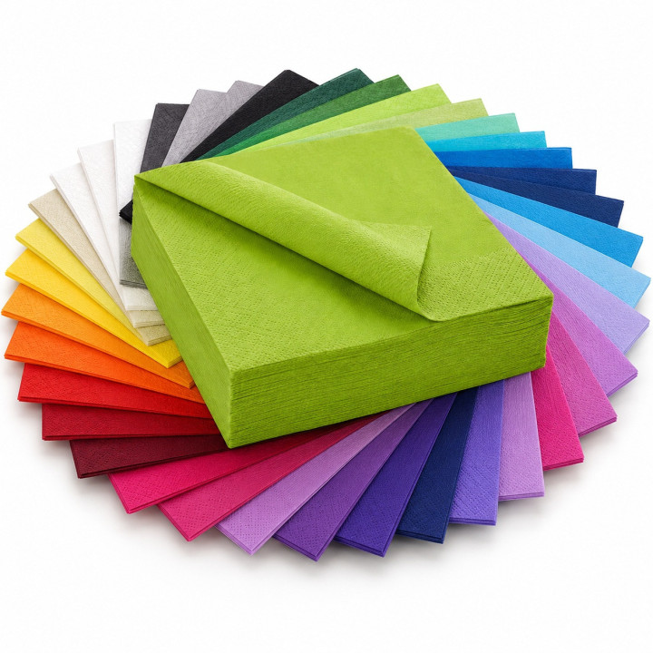Serviettes colorées 2 plis