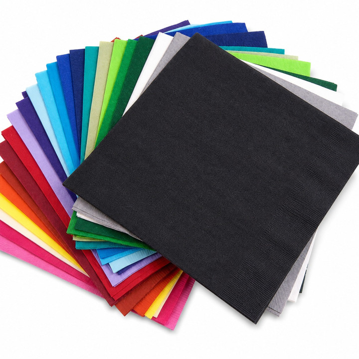 Serviettes colorées