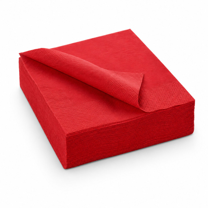 Serviette 2 plis 40x40 rouge