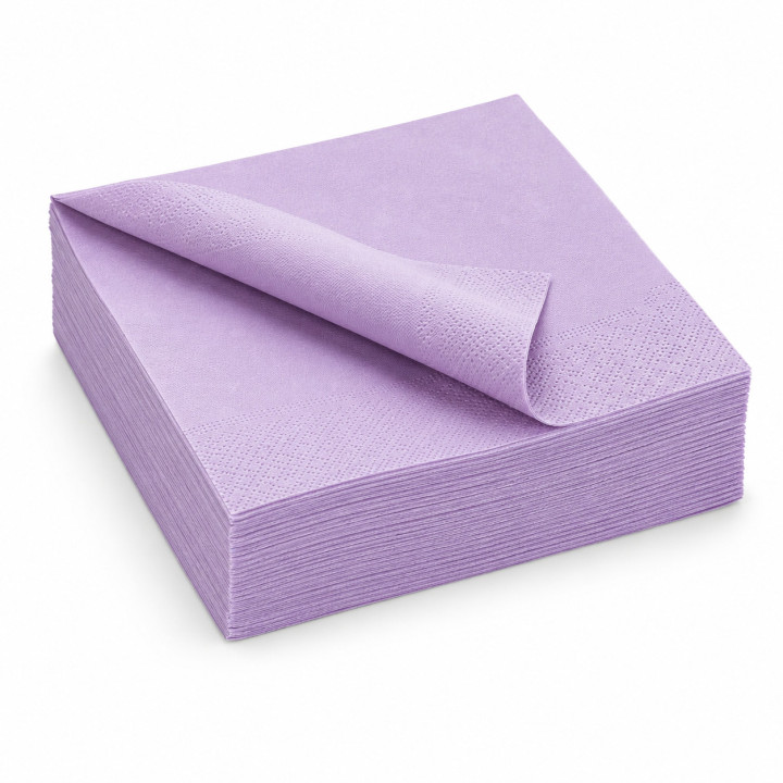 Serviette 2 plis 40x40 lilas