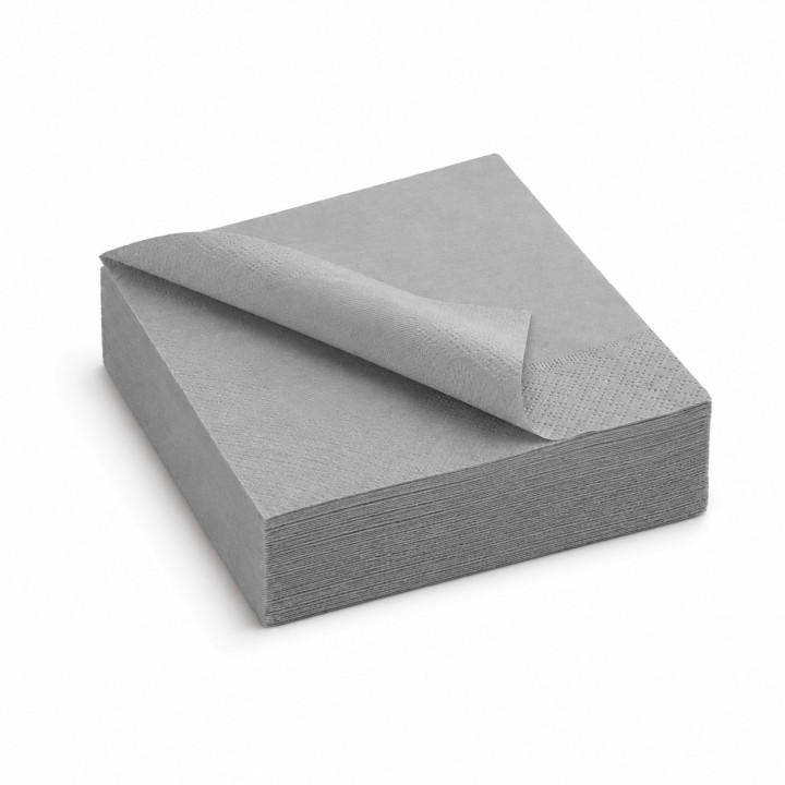 Serviette 2 plis 40x40 gris