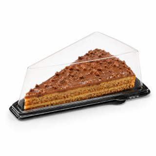 Barquette Part de Tarte Plastique Noire