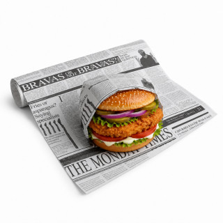 Papier ingraissable Newspaper hamburger