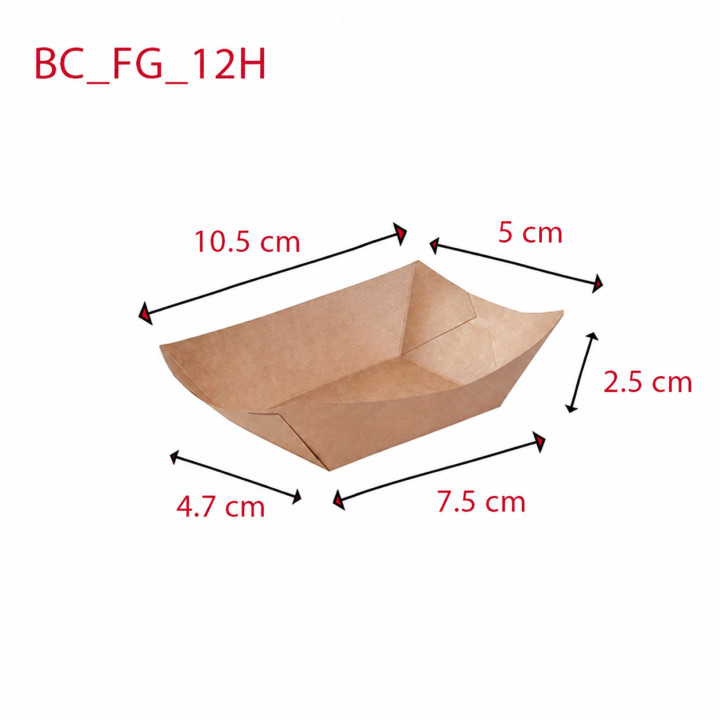 Barquette carton kraft 12M