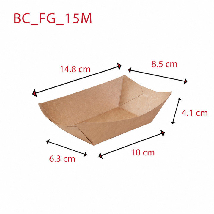 Barquette carton kraft 15M