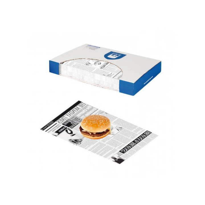 Papier ingraissable Newspaper hamburger