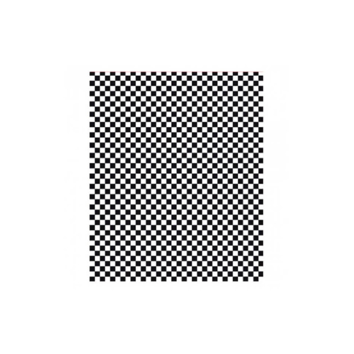 Papier  rectangle damier ingraissable noir