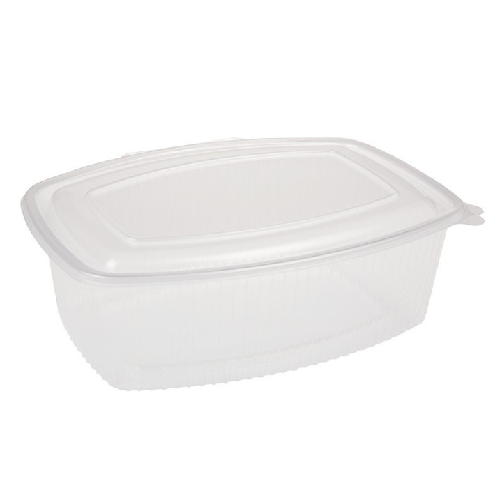 Barquette plastique à charnière micro-ondable
