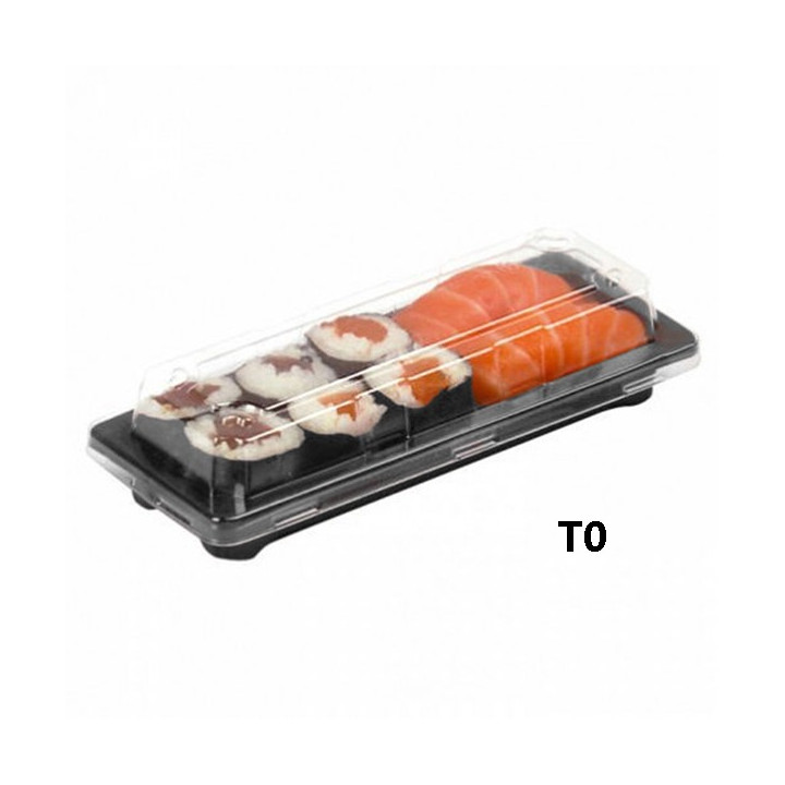 Barquette sushi rectangulaire plastique noire BS_0_S