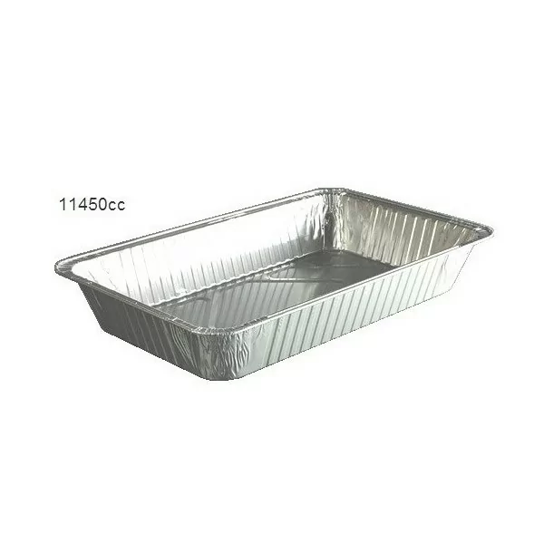 20 Barquettes En Aluminium Avec Couvercles – 26x19x6.3 Cm, Pour Cuisson, Congélation, Four (Résiste à 660°C)